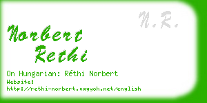 norbert rethi business card